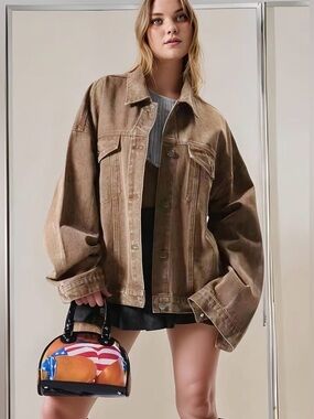 NWOT Women's oversized denim coat size M